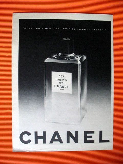 Publicite De Presse Chanel N° 5  Eau De Toilette Paris French Ad 1957