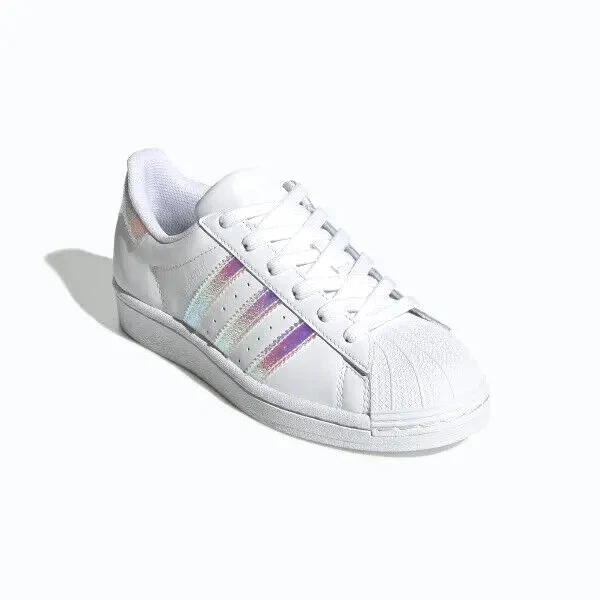 Scarpe ragazza donna Adidas Superstar J Fv3139 bianco rosa sneakers sportiva