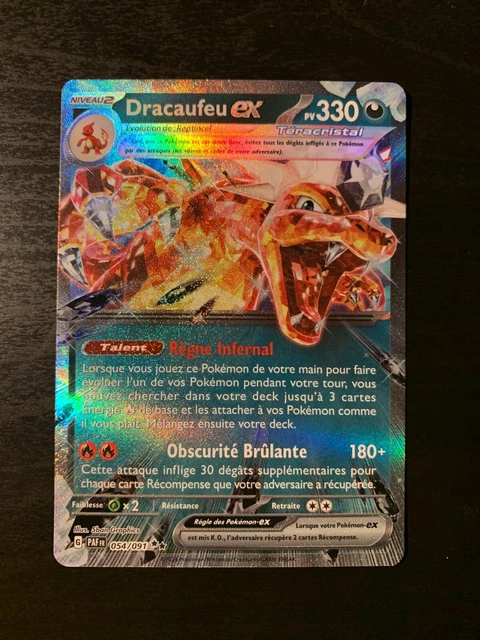 CARTE POKÉMON DRACAUFEU EX 054/091 - Destinées De Paldea EV4.5 - Neuf CARTE POKÉMON DRACAUFEU EX 054/091 - Destinées De Paldea EV4.5 - Neuf
