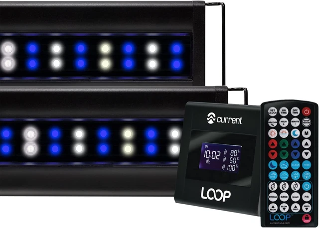 4226 Orbit Marine IC PRO LED Reef Aquarium Dual Light System with Wireless Loop,