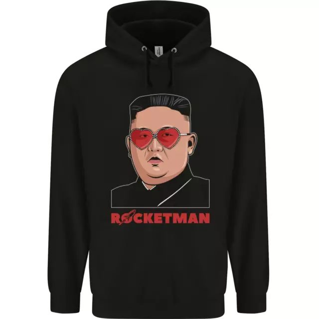 Rocket Man Kim Jong-un Missile Test Funny Mens 80% Cotton Hoodie