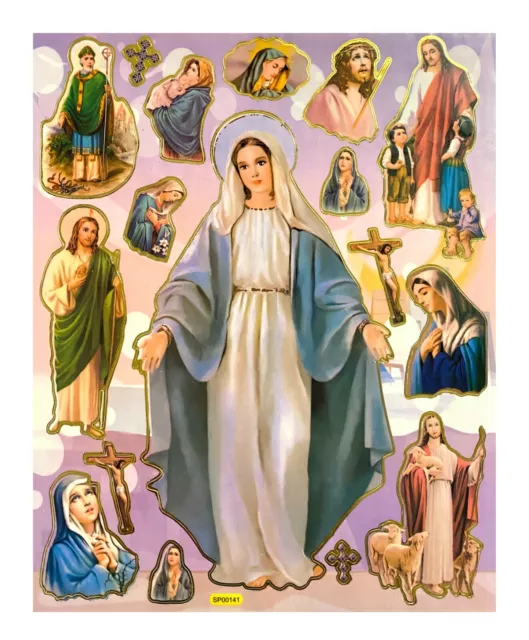 Catholic Religious Stickers St Jude Virgin Mary St Patrick Sacred Heart of  Jesus