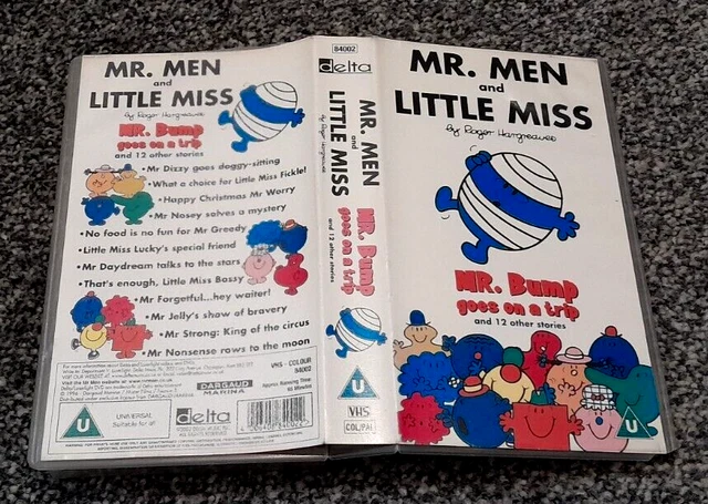 MR MEN AND Little Miss Mr Bump Goes On A Trip Pal Vhs Video Kids ...