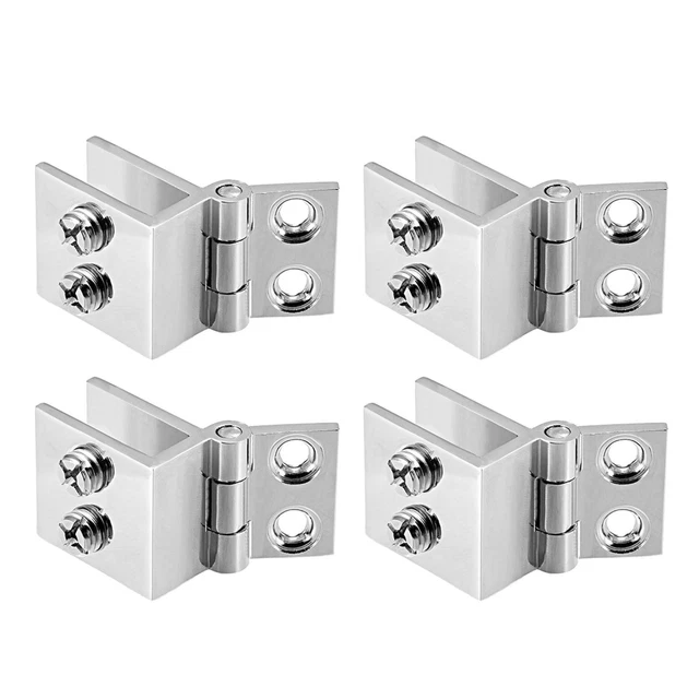 Charnières Pour Porte Verre Inox - Lot De 2 - Épaisseur 5 à 8 Mm - Uxcell