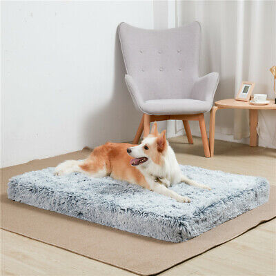 S-XXXXL Large Plush Orthopedic Dog Crate Bed Jumbo Pet Calming Sleeping Mattress