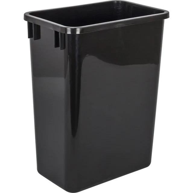 35 QUART BLACK Kitchen Waste Container Trash Can Garbage Bin