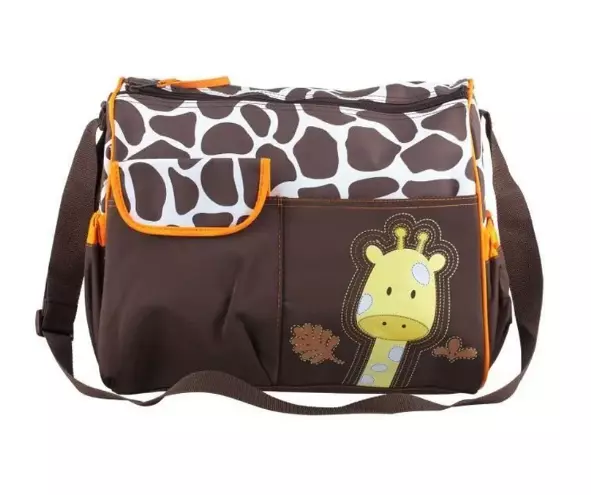 Sac à langer bébé girafe - Orange - Multifonctionnel Grande Capacité Bandoulière