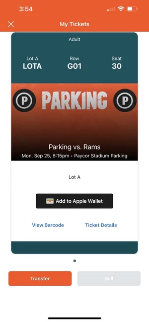cincinnati bengals Parking Pass