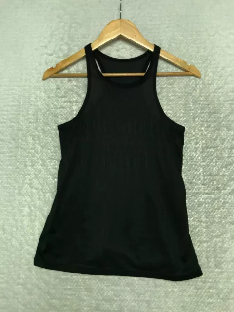 Lorna Jane Black XS / S Never Give Up Sleeveless Womens Activewear Tank Shirt