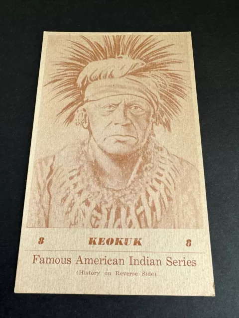 Famous American Indian Series Post Cards - #8 Chief Keokuk