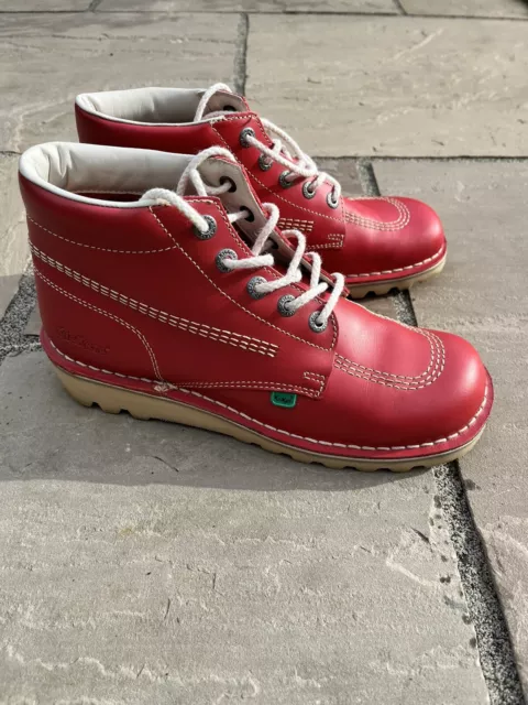 KICKERS BOOTS, RED In Size 9 £40.00 - PicClick UK