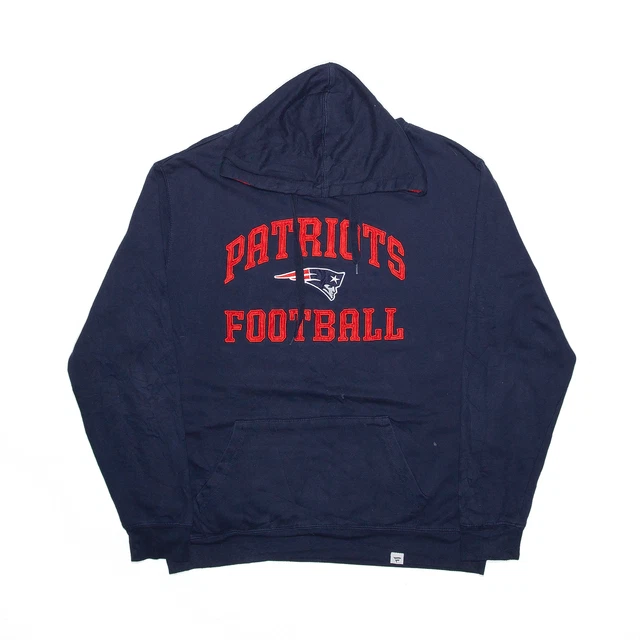 Felpa con cappuccio NFL New England Patriots blu pullover regolare USA da uomo M