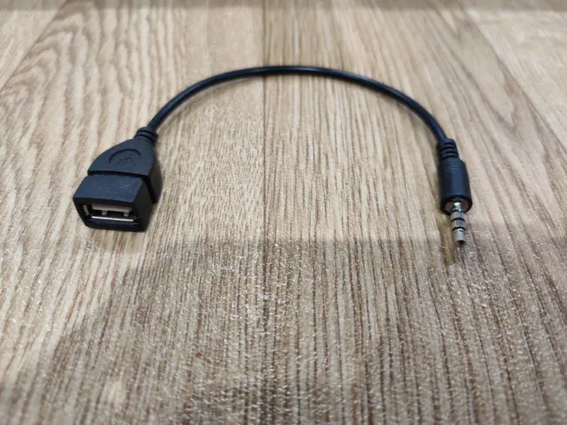 3.5mm AUX Audio Jack Plug Male to USB 2.0 Female OTG Converter Lead Adapter Car