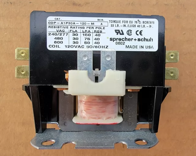 Sprecher Schuh CDP-A1P30A-120-M Contactor