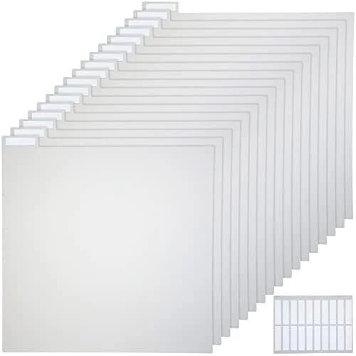 12 x 12 pulgadas Libro de recortes Divisores con pestañas Libro de recortes Divisores de almacenamiento de papel Página