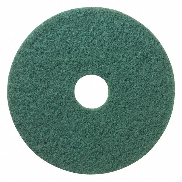 5 PACK ~ TOUGH GUY 402W24 Round Scrubbing Pad, Green, Size 20"