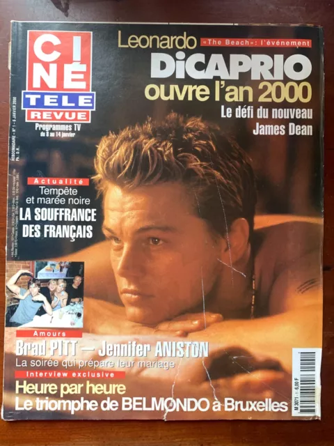 Ciné Télé Revue 6/01/2000; L. DiCaprio/ Brad Pitt-J. Aniston/ Belmondo/ J Foster