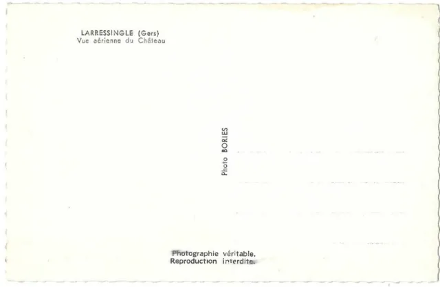 LARRESSINGLE 32(Gers) Vue aérienne du Château CPSM dentelée non circulée ~1950 2