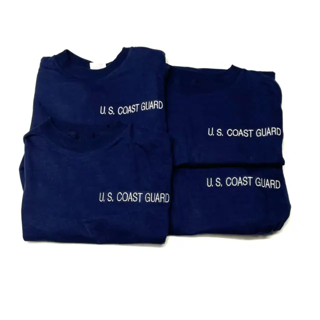 U.S.Coast Guard Uniform Lot of 4 Embroider T-shirt Brand New XXS Xtra-Xtra-Small