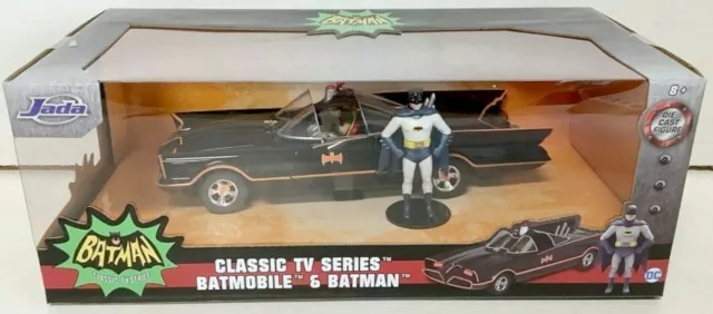 NEW Jada Toys 98259 Batman Classic 1966 TV BATMOBILE 1:24 Scale Vehicle & Figure 2