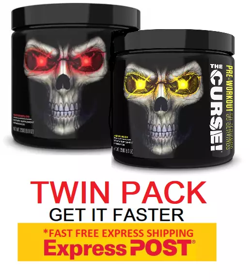 The Curse 50 Serve Pre Workout | Twin Pack | Energy | Focus | Pump | Intensity