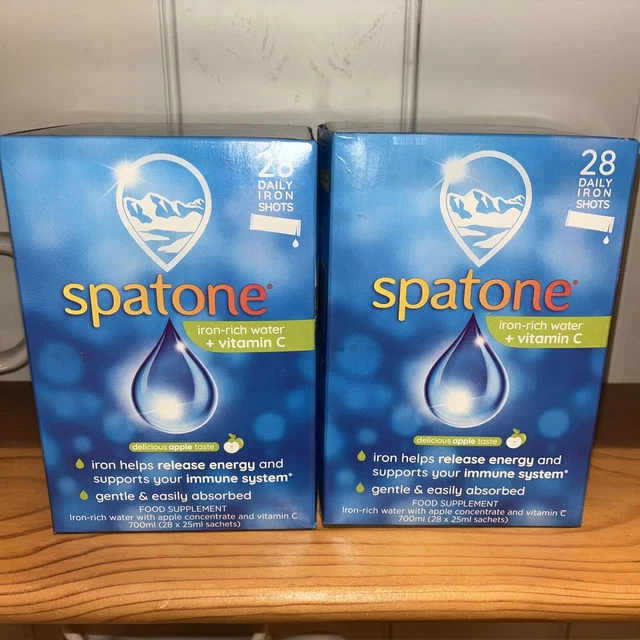 SPATONE X 56 Sachets Apple Flavour Ironrich Water Supplement Exp Feb