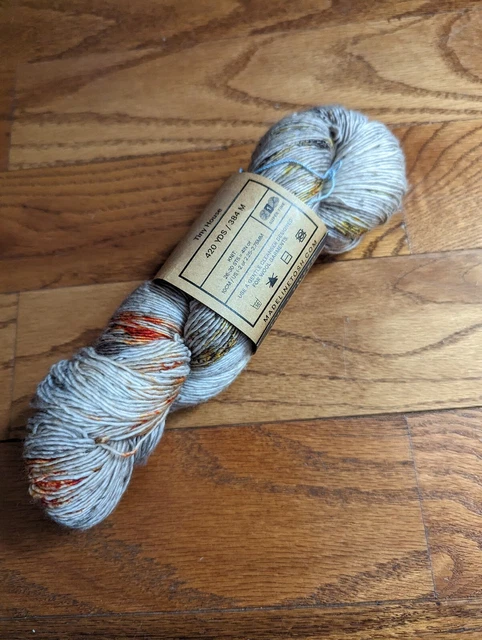 Madelinetosh TML tweed tiny house 420yd sock 90/8/2; SW merino/viscose/nylon