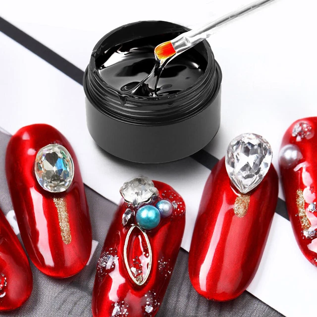Arte en uñas impermeable 15 ml pegamento de estrás gel adhesivo resina gema joyería diamante