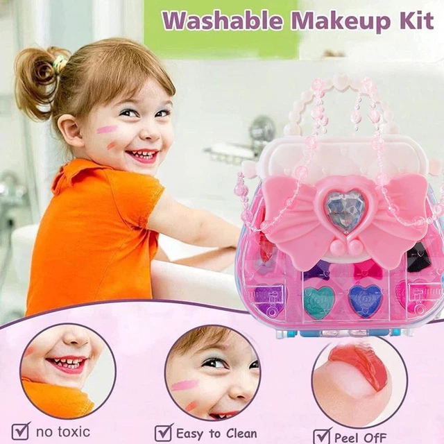 NEW Girls Make Up Set Makeup Kit For Young Kids Toy Children Gift Washable O2F1