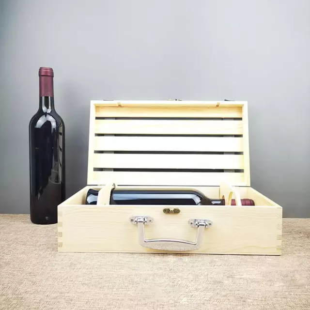 Weinkiste Aus Holz Für Zwei Flaschen Wein. Wein-Geschenkbox Für Die