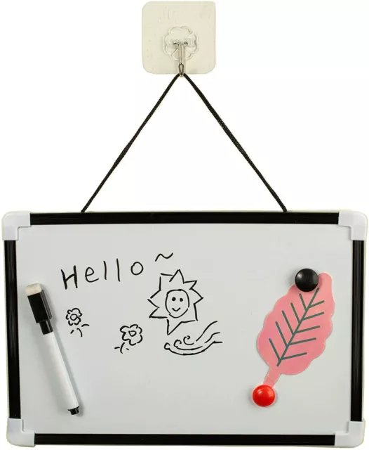 A4 Dry Wipe Magnetic Whiteboard Mini Office Notice Memo White Board Pen and Eras