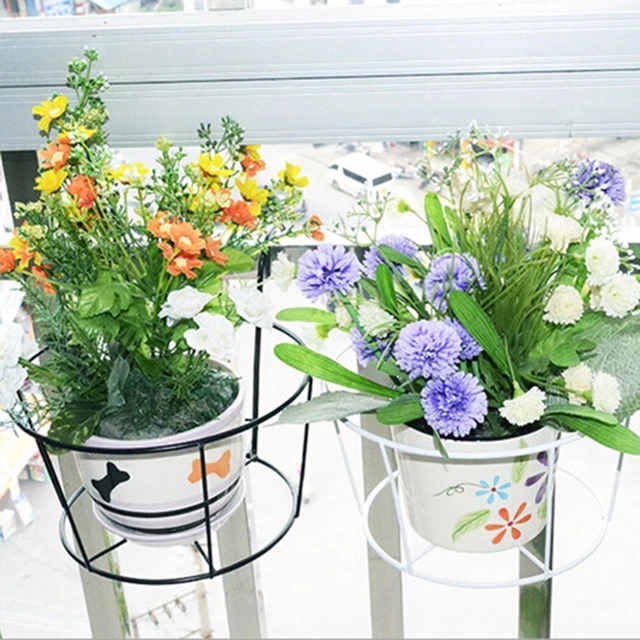 Hängende Eisen Kunst Blumentopf Stand Home Pflanzenhalter Balkon Runde Blumentop