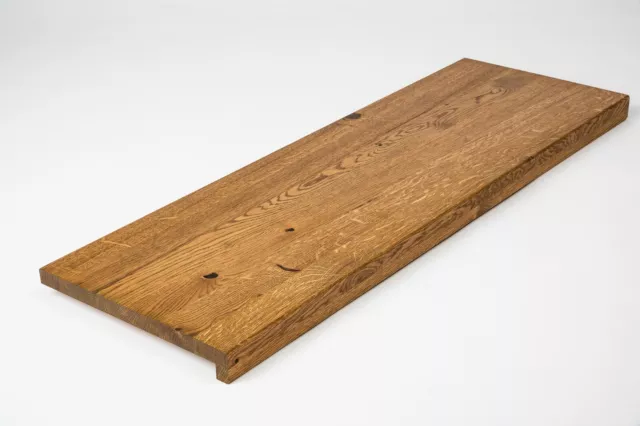 SUPERPRECIO Escalera Estante Ventana Roble Rústico DL 20 mm Antiguo Aceitado