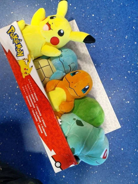 POKÉMON PLUSH 1ST Generation Starter Pokémon 20cm 4 Pack £35.99 ...