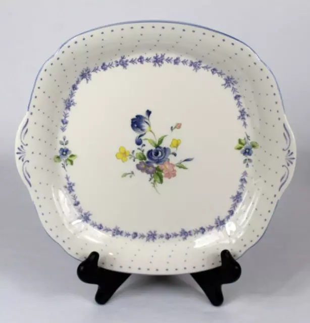 Nikko Fine China Blue Peony  Cake Plate/Serving Tray with Scalloped Edge - Disc. 2