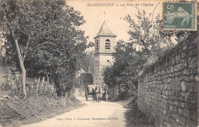 Cpa 60 Blaincourt / La Rue De L'eglise
