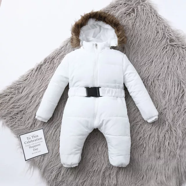 Toddler Baby Boys&Girls Winter Snowsuit Romper Hooded Jacket Jumpsuit Outfits 10