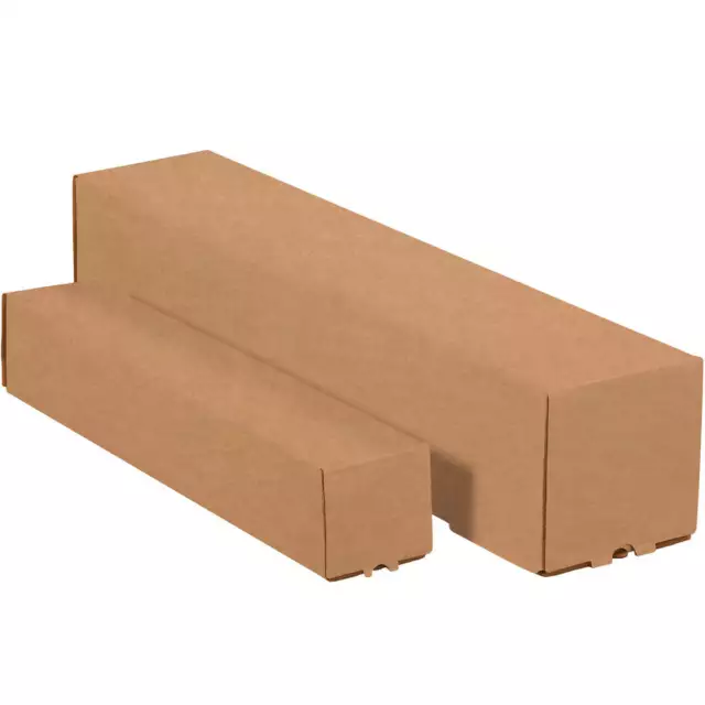 Myboxsupply 12.7x12.7x94cm Kraft Carré Envoi Tubes, 25 Par Pack