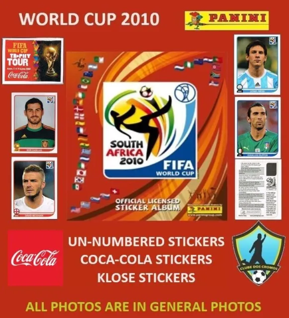 Panini Coppa del Mondo Sud Africa 2010 Adesivi Scegli Scegli pegatinas...