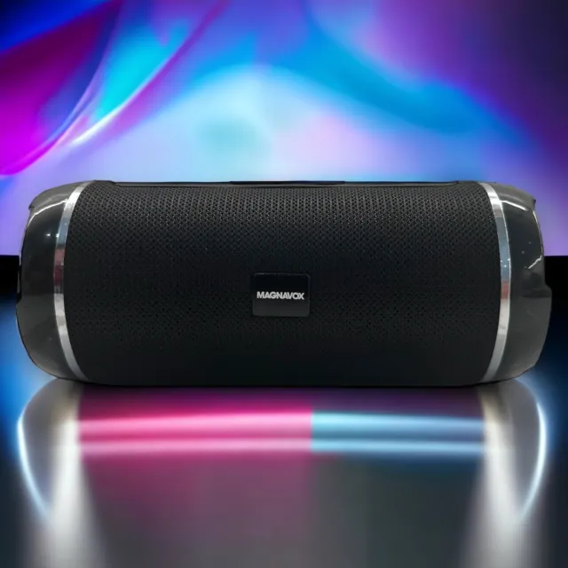 Magnavox MMA3762-BK Portable Bluetooth Horizontal Stereo Speaker in Black