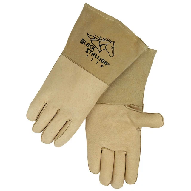 Black Stallion 111P Tan CushionCore Pigskin Stick Welding Gloves X-Large