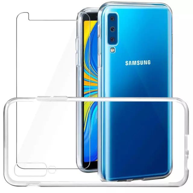 CUSTODIA COVER + PELLICOLA VETRO TEMPERATO per SAMSUNG GALAXY A7 - A9 2018 2