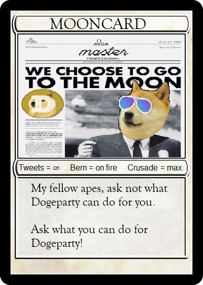 nft crypto art dogecoin MOON CARD dogeparty raredoge DOGE DIGITAL ASSET