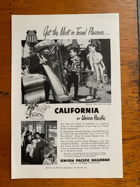 Vintage 1950s Union Pacific Railroad Ad