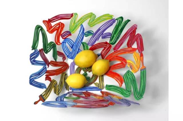 David Gerstein Objeto de Arte Pop PINCELADAS TAZÓN Metal Escultura Moderna grande