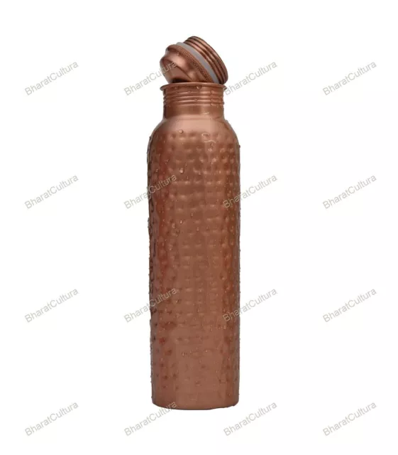 Neu Kostüm Geschenk Flasche Antik Hammered Kupfer Leck Beweis Wasser