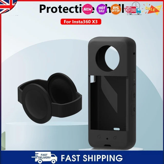 Soft Waterproof Panoramic Action Camera Protective Cover for Insta360 X3 (Black)