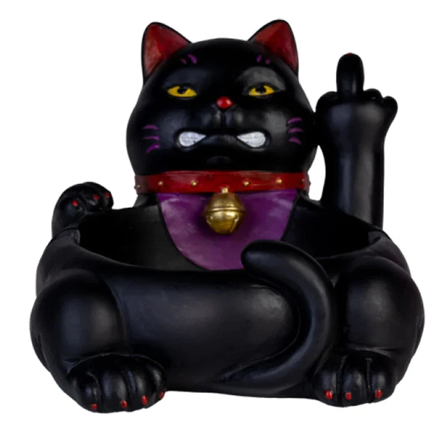 RUDE LUCKY CAT Ashtray Adorable Eye Catching Quality Durable