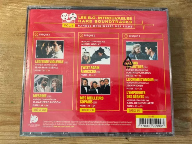 LES B.O. INTROUVABLES VOL.4 (Various) OOP Music Box Ltd Soundtrack 3CD SEALED 2