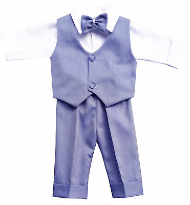 Taufanzug Festanzug Babyanzug Anzug Jungen Baby Taufe SET weiß hellblau blau
